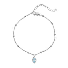 Load image into Gallery viewer, Silver Whisper Birthstone Bracelet - March
