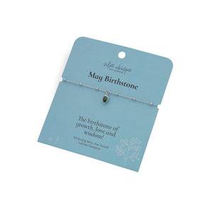 Silver Whisper Birthstone Bracelet - May