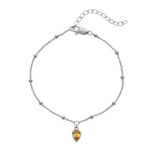 Silver Whisper Birthstone Bracelet - November