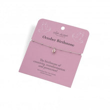 Load image into Gallery viewer, Silver Whisper Birthstone Bracelet - October
