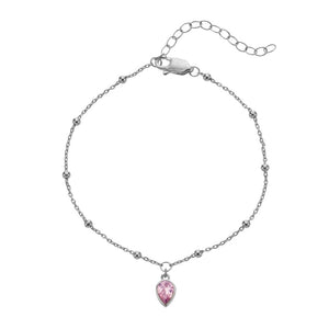 Silver Whisper Birthstone Bracelet - October