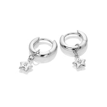 Load image into Gallery viewer, Hot Diamonds Star Charm Huggie Hoop Earrings
