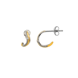 Hot Diamonds Two Tone Earrings