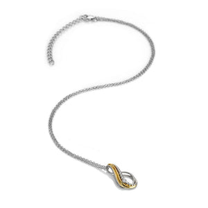 Hot Diamonds Teardrop two Tone Pendant