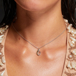 Hot Diamonds Teardrop two Tone Pendant