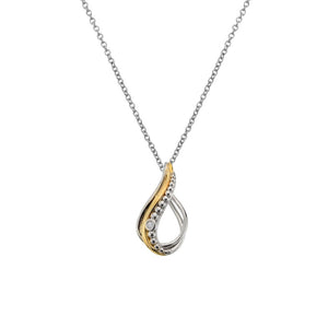 Hot Diamonds Teardrop two Tone Pendant