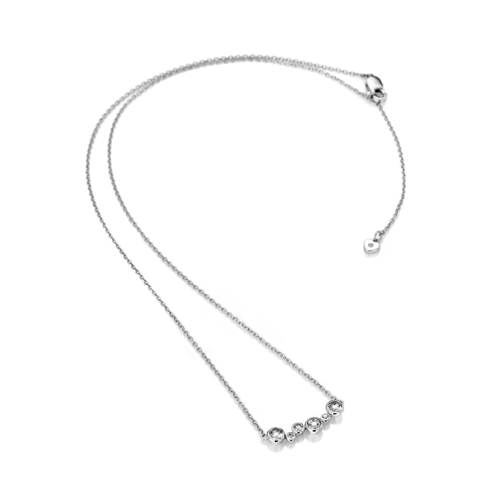 Hot Diamonds Tender White Topaz bar Necklace