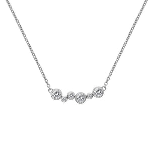 Hot Diamonds Tender White Topaz bar Necklace