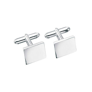 Silver Solid Square Cufflinks