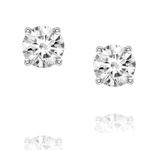 18ct White Gold Diamond Solitaire Studs - 0.40ct