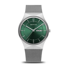 Load image into Gallery viewer, Bering Watch - Classic Steel with Green Day/Date Dial
