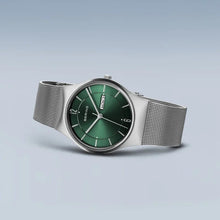 Load image into Gallery viewer, Bering Watch - Classic Steel with Green Day/Date Dial
