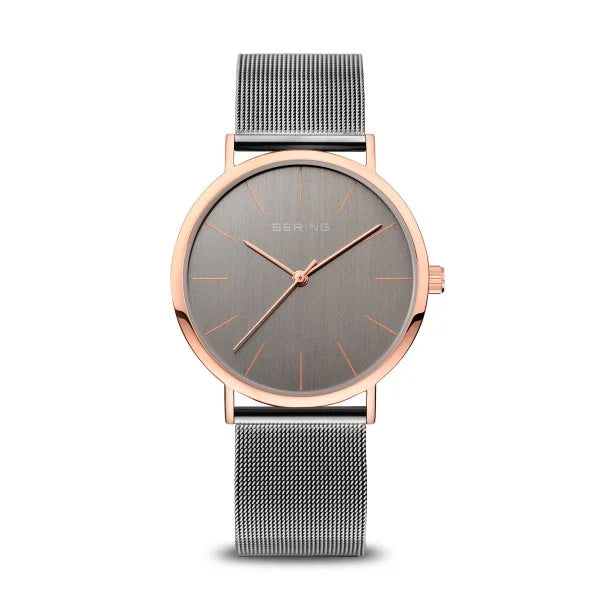 Bering Watch - Classic Steel with Rose Gold Case