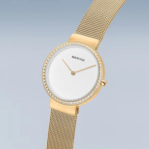 Bering Watch - Classic Gold Plate with Crystals