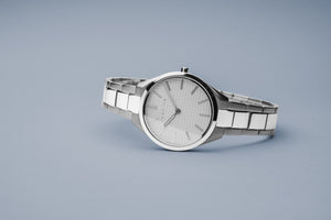 Bering ~Ladies Ultra Slim Brushed Stainless Steel Watch