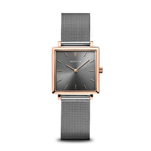 Load image into Gallery viewer, Bering Classic Rose Gold Ladies Square Faced Watch

