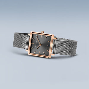 Bering Classic Rose Gold Ladies Square Faced Watch