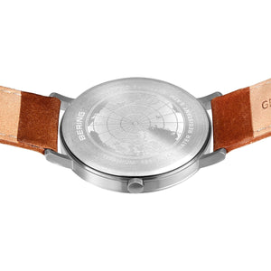 Bering Watch - Titanium with Green Dial and Tan Strap