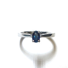 Load image into Gallery viewer, Platinum &amp; Sapphire Solitaire Ring
