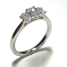 Load image into Gallery viewer, Oval Diamond Trilogy Ring - 1.00ct
