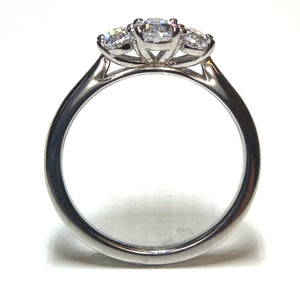 Oval Diamond Trilogy Ring - 1.00ct