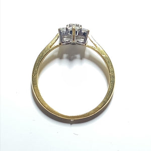 Secondhand 18ct Gold Diamond Daisy Cluster Ring