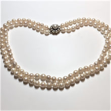 Load image into Gallery viewer, Secondhand Cultured Pearl Double Row Necklace - 14&quot;
