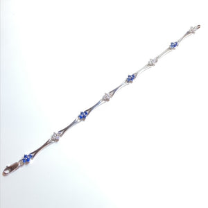 18ct White Gold Sapphire and Diamond Bracelet