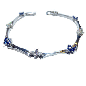 18ct White Gold Sapphire and Diamond Bracelet