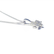 Load image into Gallery viewer, 18ct White Gold Handmade Diamond Cluster Necklace 0.35CT
