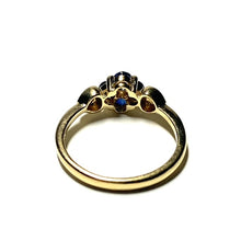 Load image into Gallery viewer, Secondhand 14ct Gold Sapphire Flower Ring

