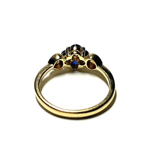 Secondhand 14ct Gold Sapphire Flower Ring