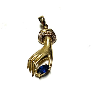 Secondhand Sapphire and Diamond Hand Necklace