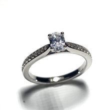 Load image into Gallery viewer, Diamond Ring - Oval 0.50ct Diamond with Diamond set Shoulders
