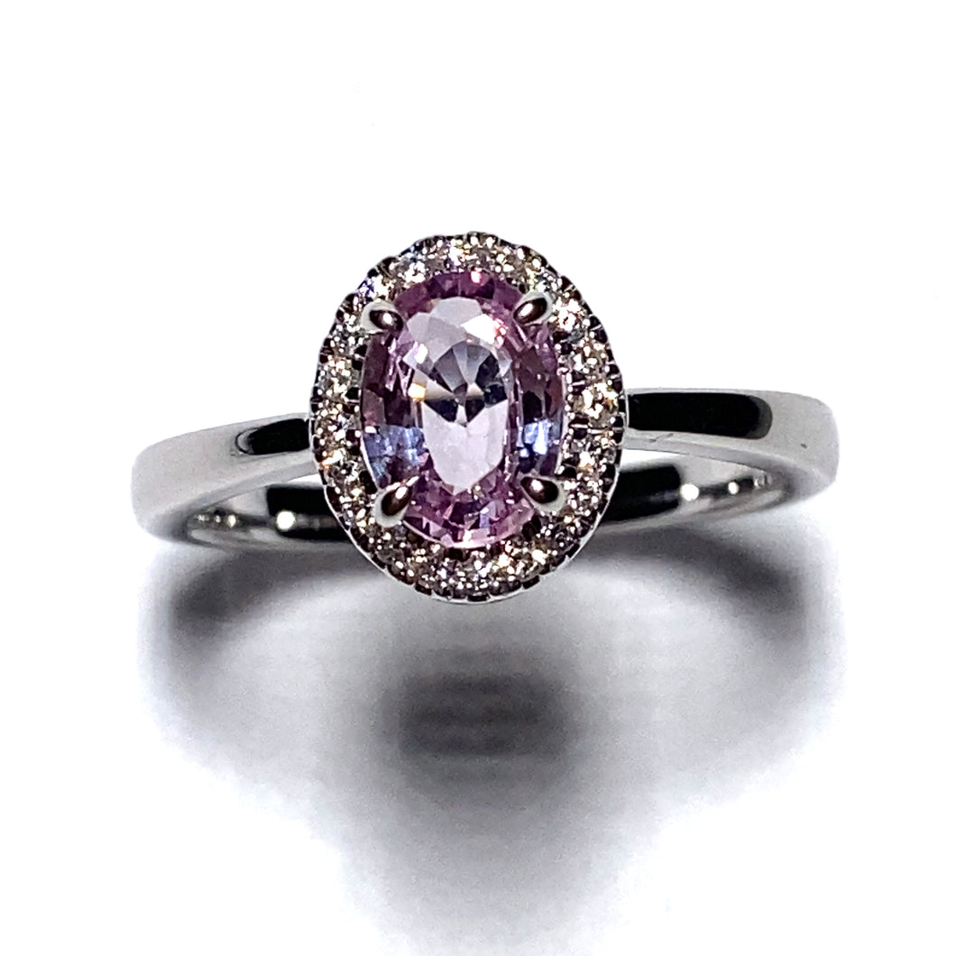 Secondhand Morganite and Diamond Ring