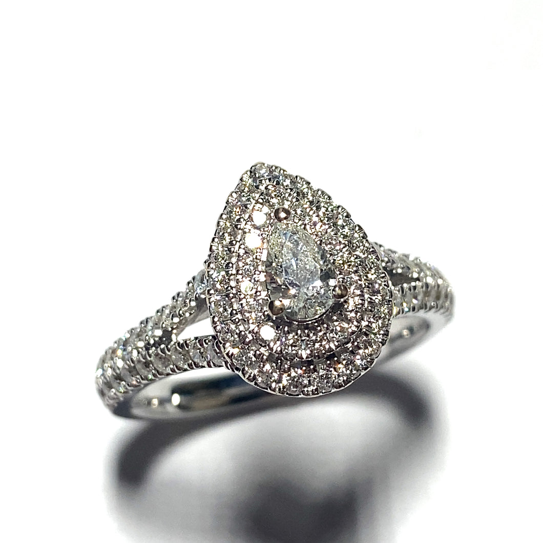 Vera wang hotsell teardrop engagement ring