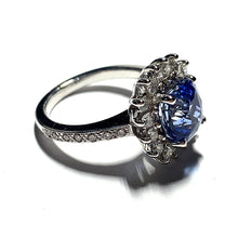 Load image into Gallery viewer, Secondhand Sapphire and Diamond Ring - 3.60ct cushion cut Sapphire
