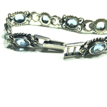 Load image into Gallery viewer, Secondhand Silver Marcasite and Topaz Bracelet
