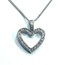 Load image into Gallery viewer, Secondhand 18ct White Gold Diamond Heart Necklace
