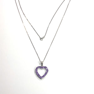 Secondhand Amethyst Heart Necklace