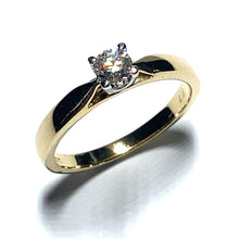 Load image into Gallery viewer, 18ct Gold Brilliant Cut Solitaire Diamond Ring 0.27ct
