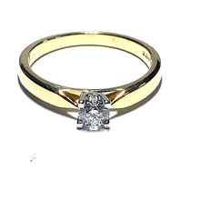 Load image into Gallery viewer, 18ct Gold Brilliant Cut Solitaire Diamond Ring 0.27ct
