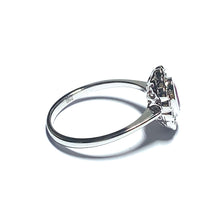 Load image into Gallery viewer, 18ct White Gold Ruby and Diamond Oval Cluster Ring
