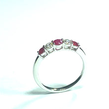 Load image into Gallery viewer, 18ct White Gold Ruby and Diamond Five Stone Ring
