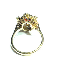 Load image into Gallery viewer, Secondhand 9ct Gold Garnet and Cubic Zirconia Dress Ring

