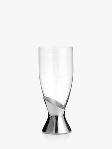 Modern Pilsner Glass with Pewter Base