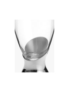 Modern Pilsner Glass with Pewter Base