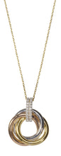 Load image into Gallery viewer, 9ct Three Colour Gold Diamond Knot Necklace
