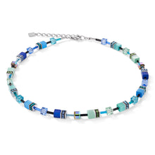Load image into Gallery viewer, Coeur De Lion GeoCUBE Blue Green Necklace
