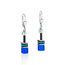 Load image into Gallery viewer, Coeur De Lion GeoCUBE Earrings Blue Green
